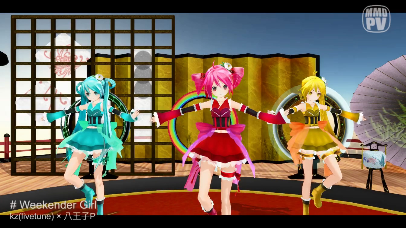 【MMD】Weekender Girl【あぴテトIS改変とりぷるばか】